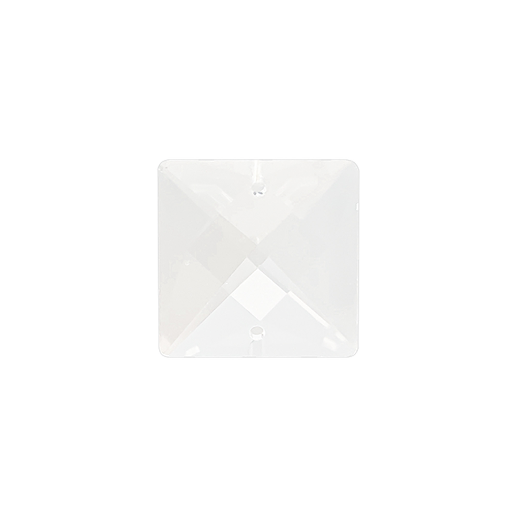 C70044  Crystal Square Without Ring 26mm 2 Holes
